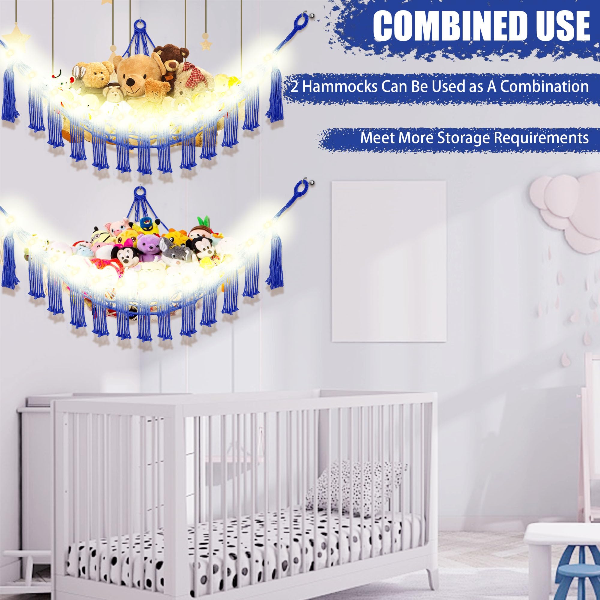 CERETIA squishmallow display net helps organize plush collections