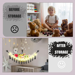 CERETIA corner-hanging setup with cotton rope weave and wooden rings.
