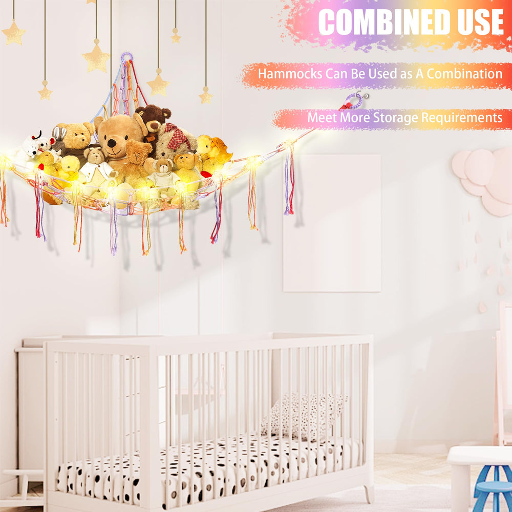 CERETIA stuffed animal hammock tidy play area and easy access to plush friends