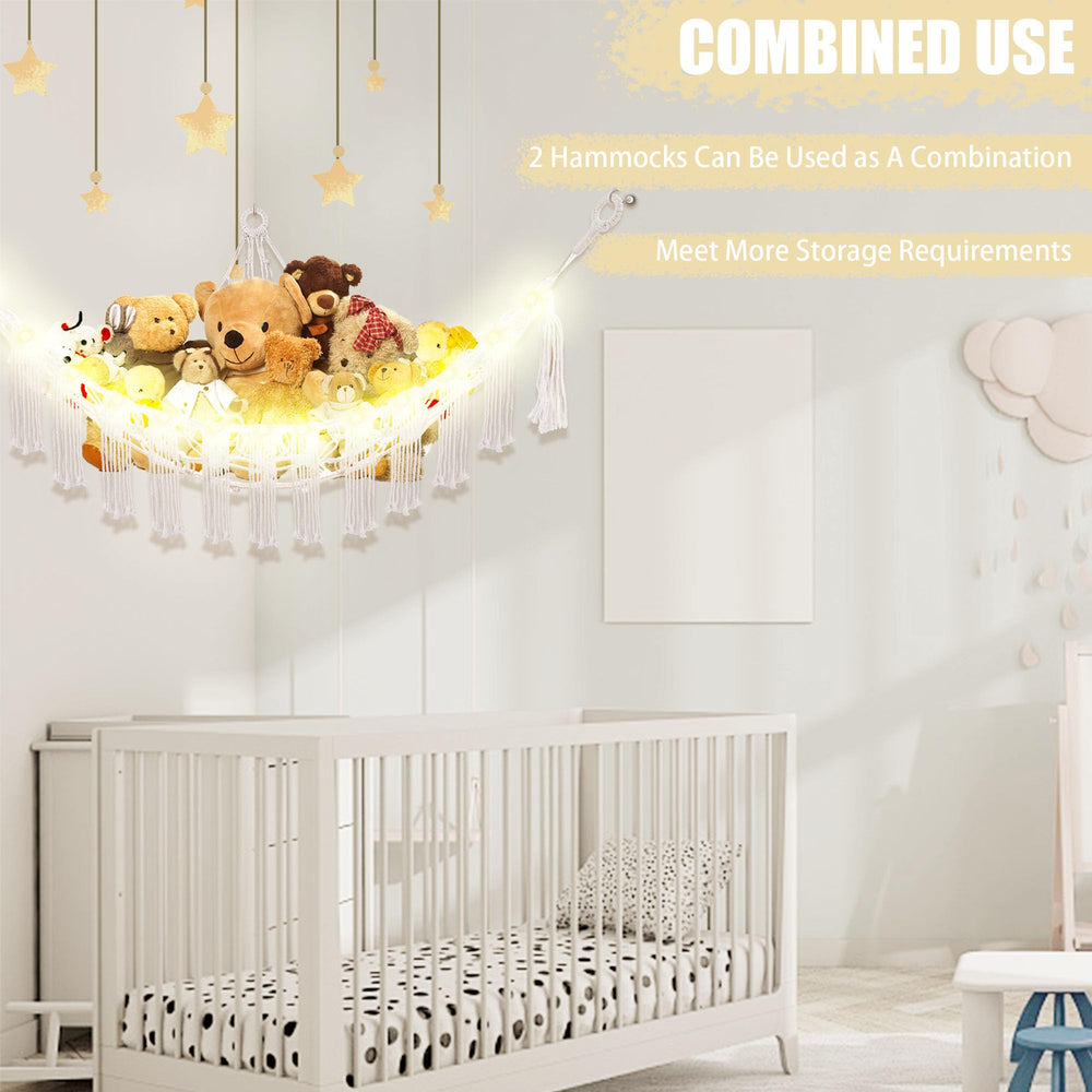 CERETIA stuffed animal storage display-ready setup in a cozy corner.