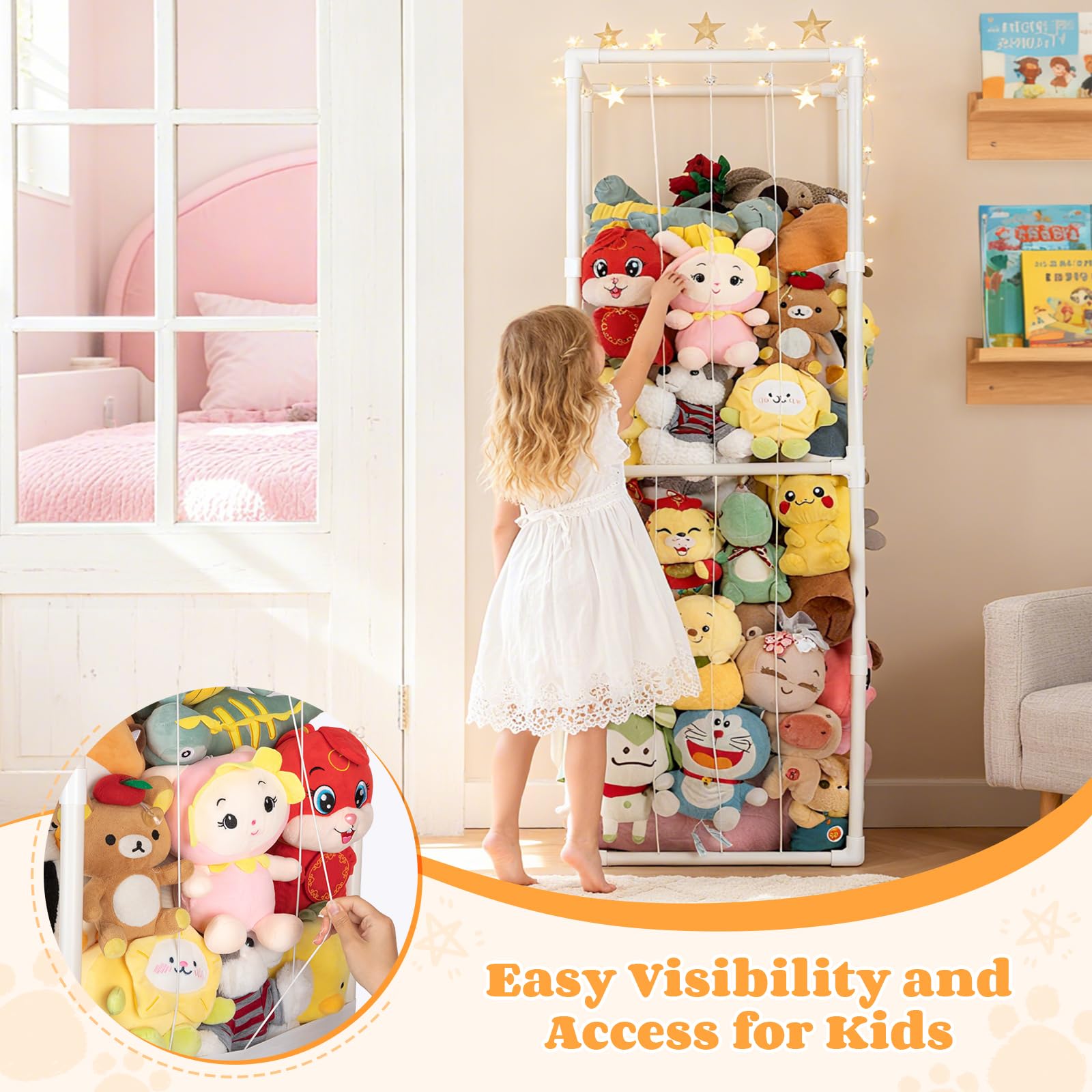 Cerpourt nursery playroom fit demonstrates versatile corner storage for kids