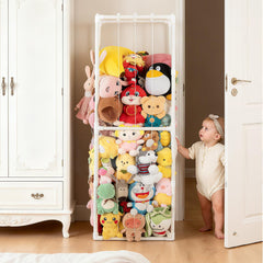 Cerpourt PVC tube zoo structure demonstrates durable two-layer frame for growing toy collections
