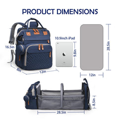CESAILT diaper bag back zip pocket keeps valuables secure during outings