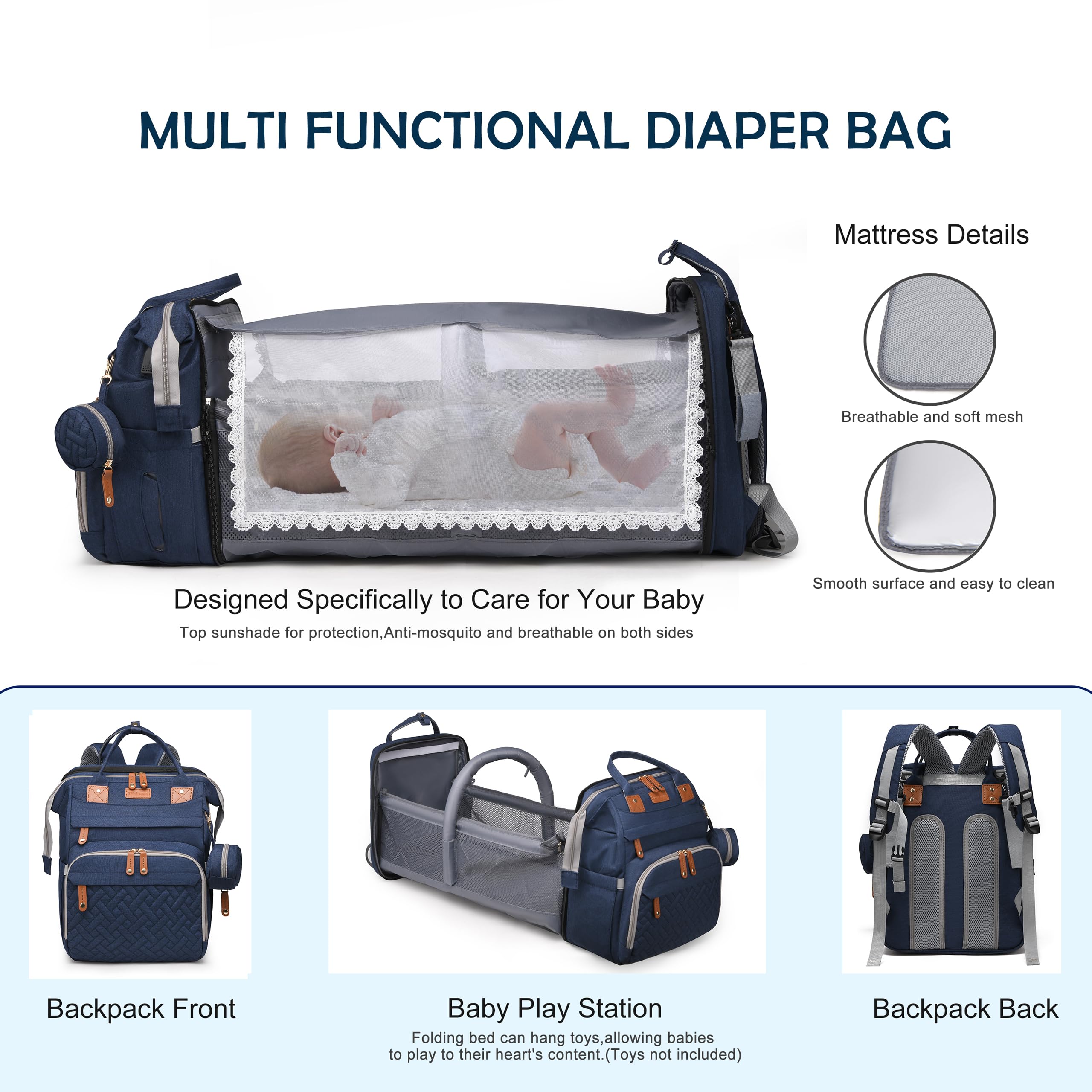 CESAILT diaper bag insulated bottle pockets keep bottles at the right temperature