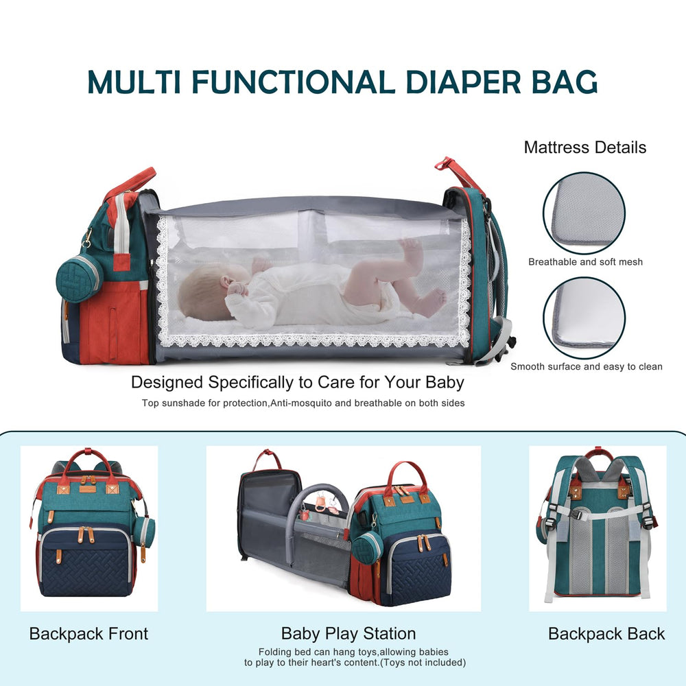 CESAILT diaper bag insulated bottle pockets keeping drinks at the right temp during outings.