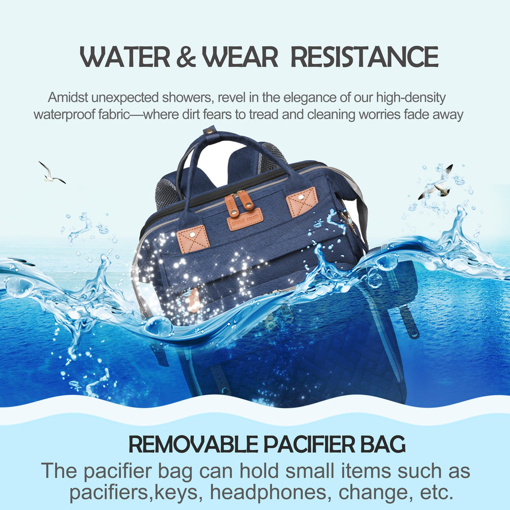 CESAILT diaper bag multi-pocket layout helps organized packing