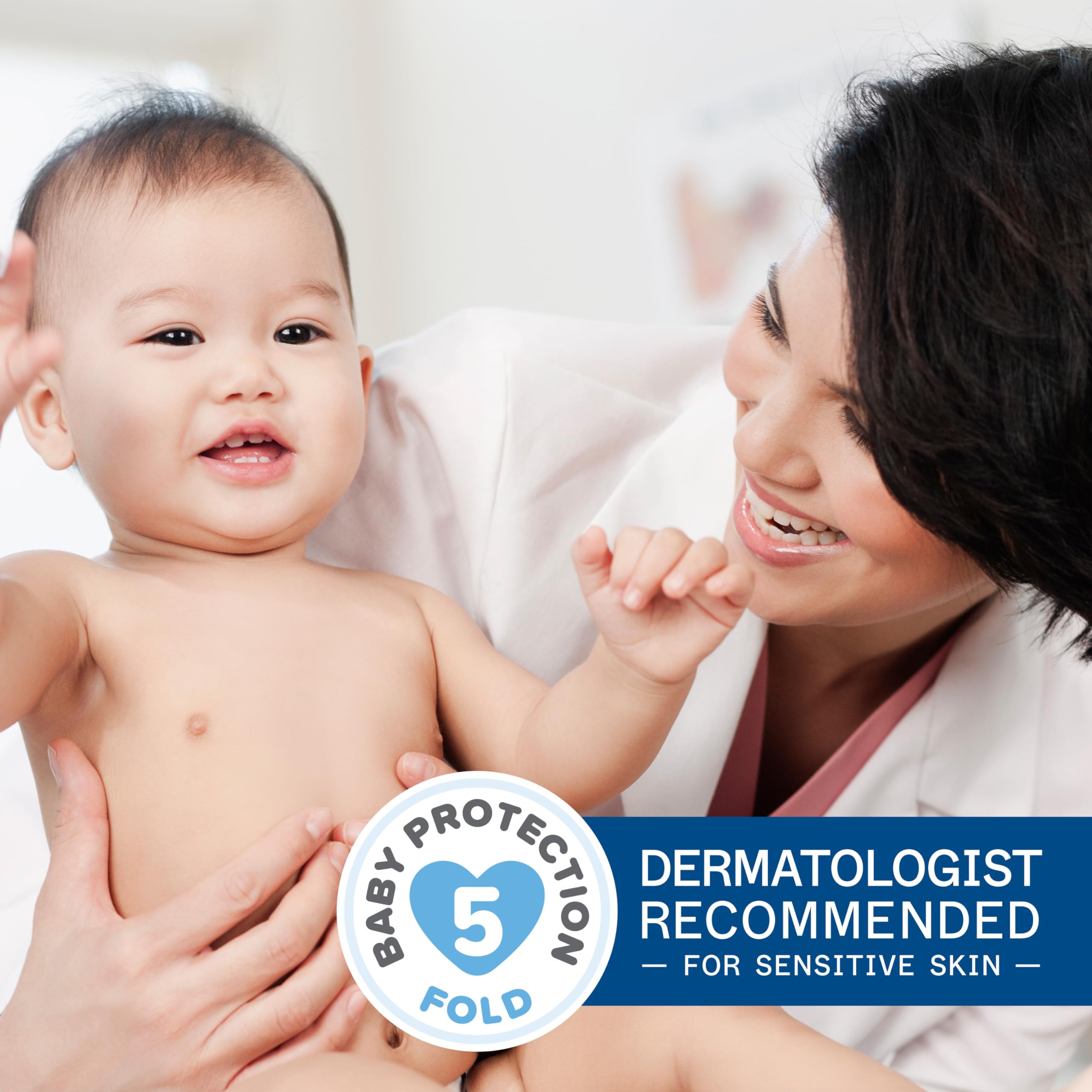 Cetaphil Baby Ultra Soothing Lotion baby-happy-skin suggests soft, hydrated skin after application.