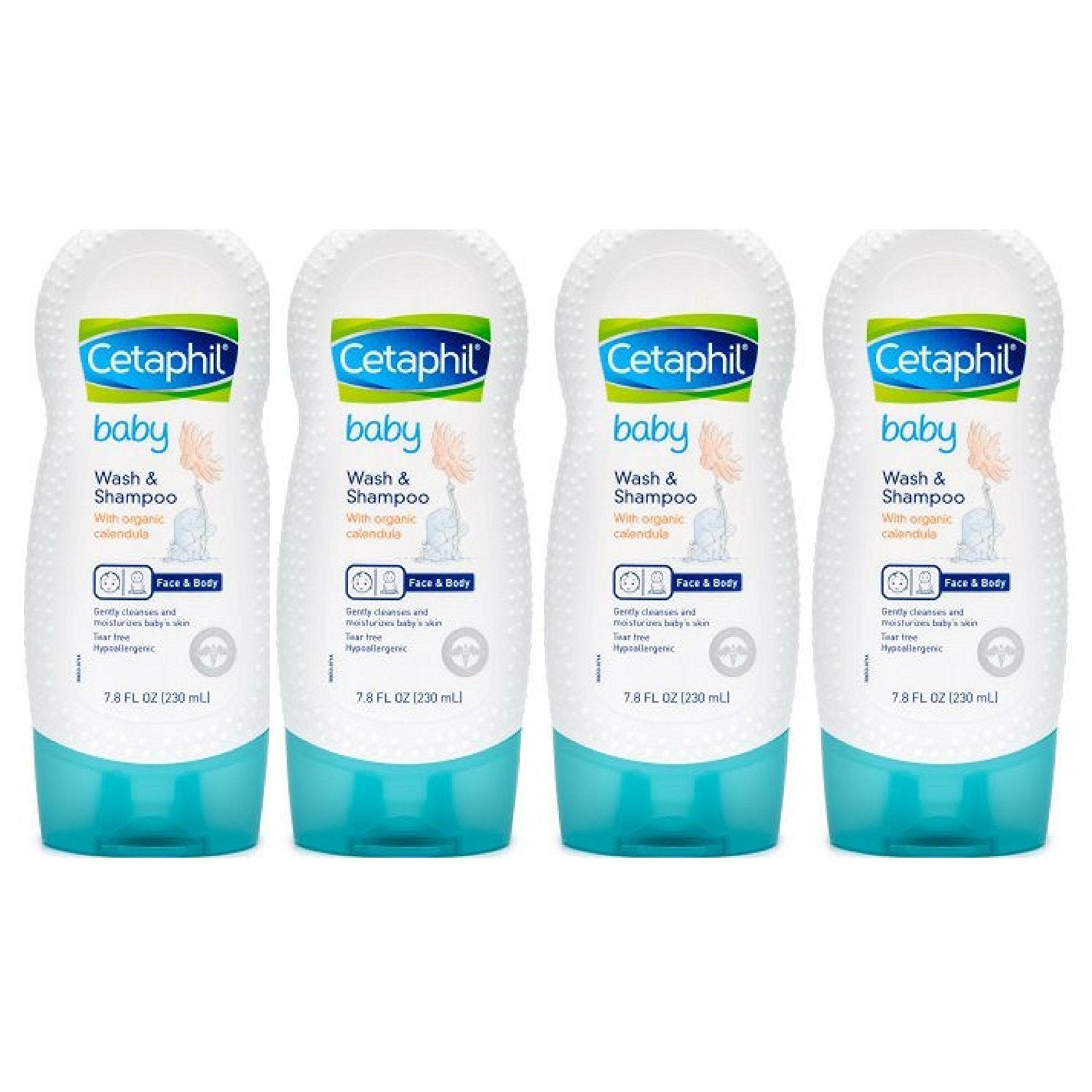 Cetaphil Baby Wash & Shampoo bottle-front shows gentle cleansing for baby's skin and hair.