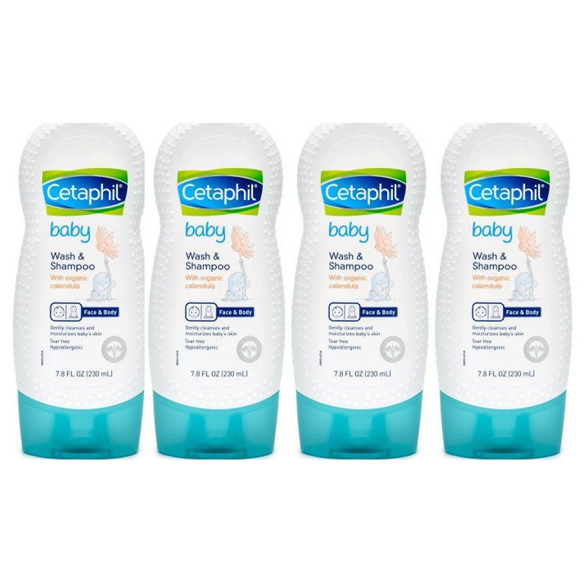 Cetaphil Baby Wash & Shampoo bottle-front shows gentle cleansing for baby's skin and hair.