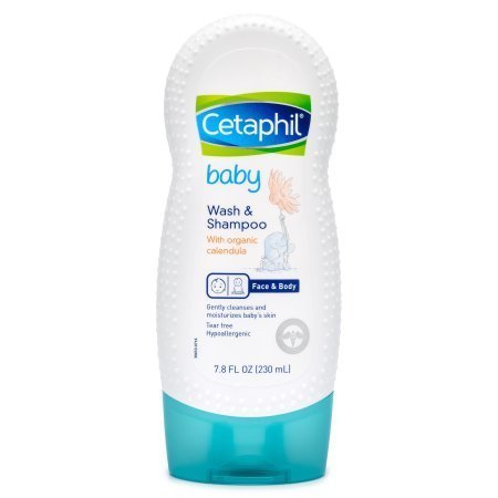 Cetaphil Baby Calendula flowers image highlights calendula benefits for soothing bath time.