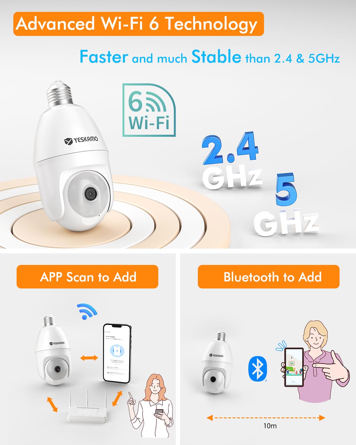 Cetey light bulb security camera kids room view for daytime activity monitoring.