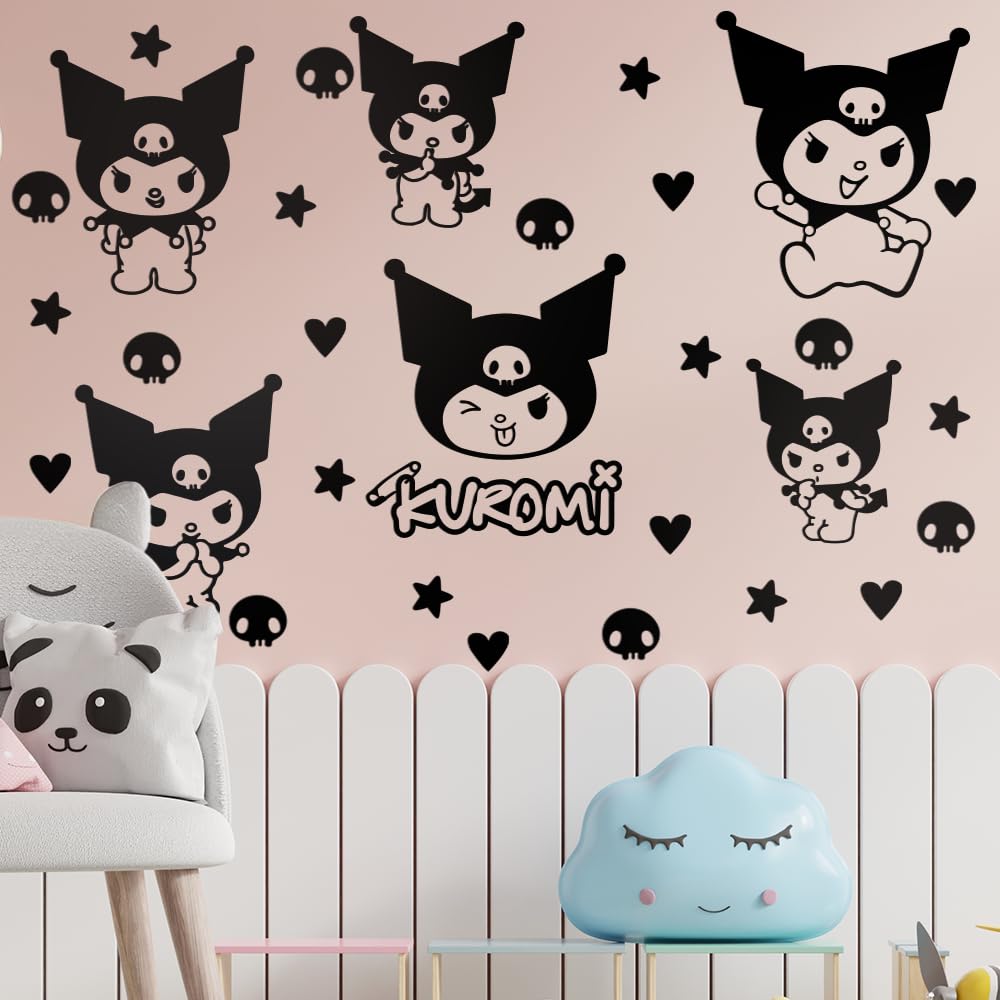Ceybo Kuromi door decal updates a kid’s room with bold style.