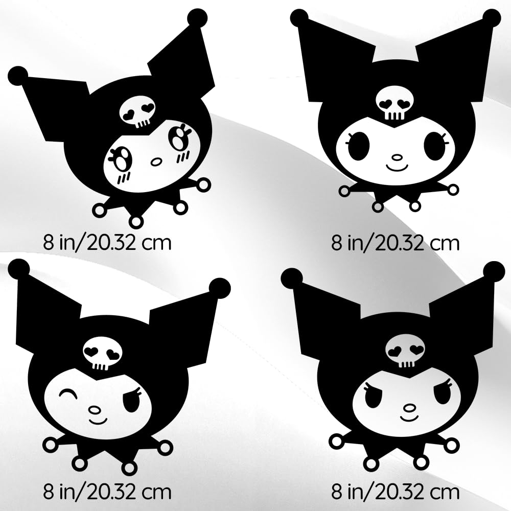 Ceybo Kuromi room setup showcases wall decals boosting kawaii ambiance.