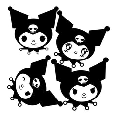 Ceybo Kuromi wall decal 8in adds playful kawaii vibes with easy peel-and-stick application.