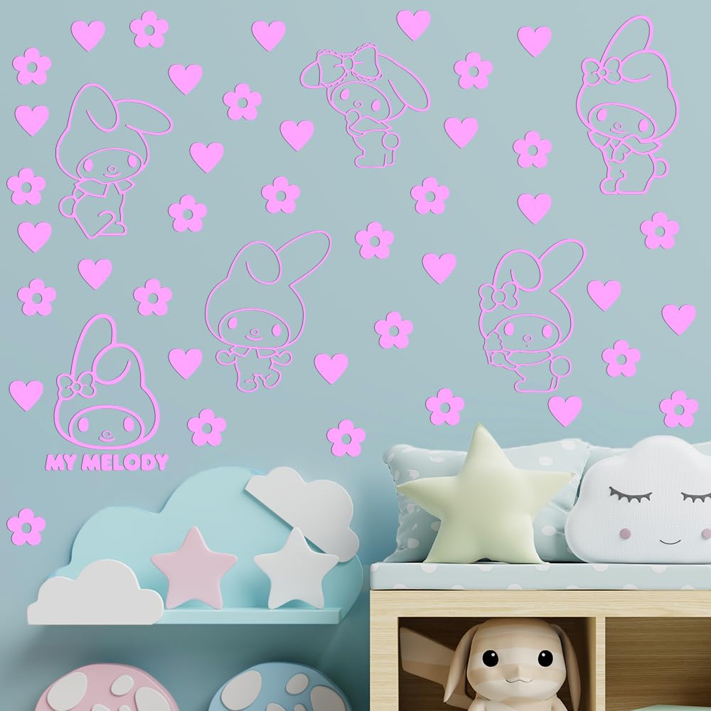 Ceybo My Melody living-room pink decal brightens spaces with trendy inspiration.