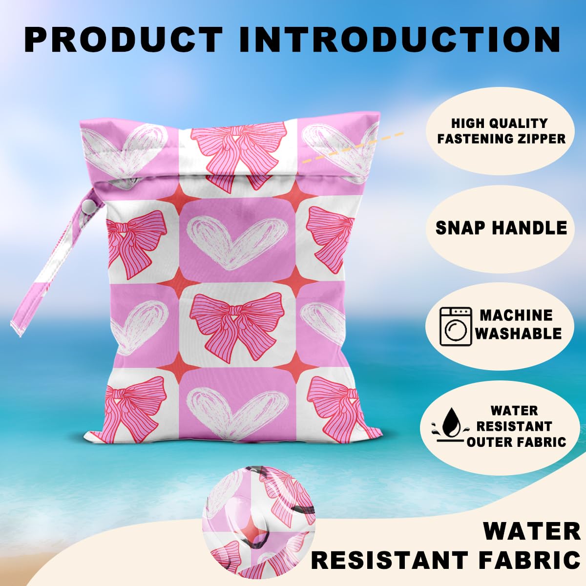 CFGBFDGH lightweight wet bag suitable for gym clothes and dirty outfits on the go.