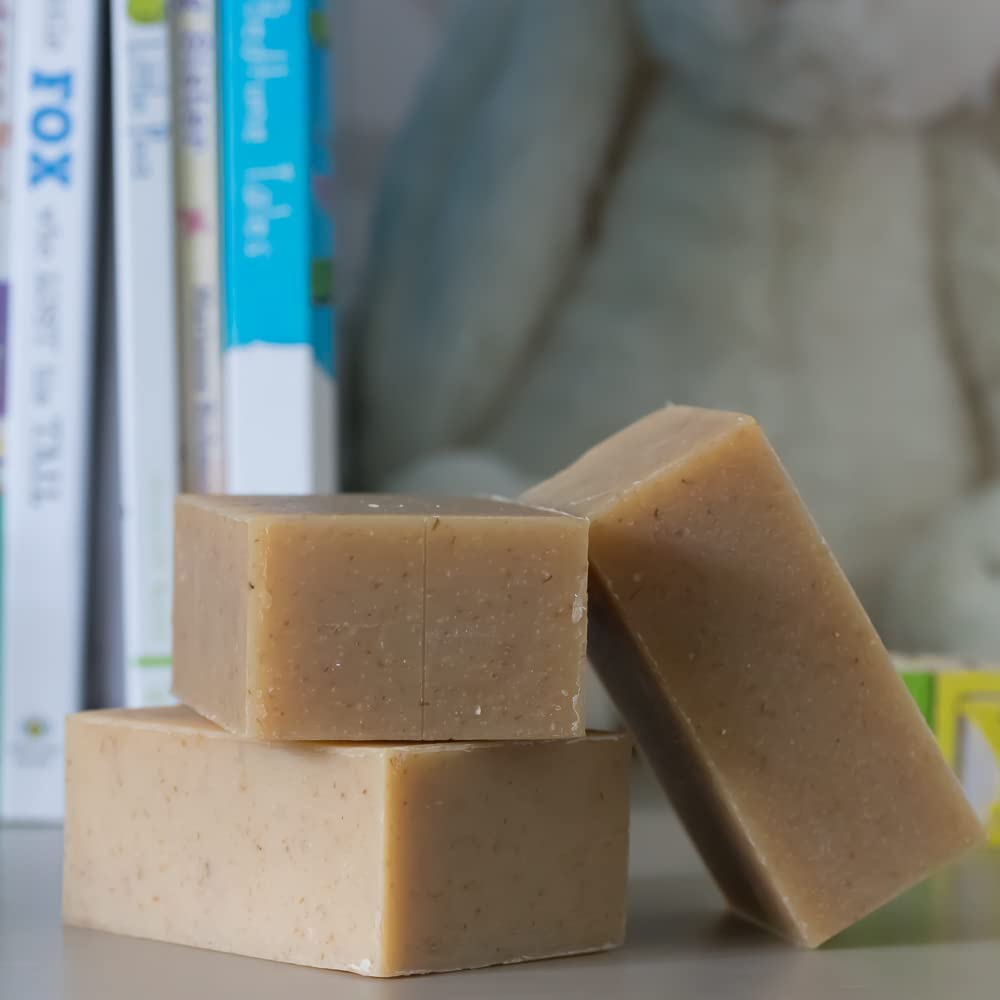 Chagrin Valley Baby Shampoo Bar cradle-cap care closeup emphasizes gentle rinse