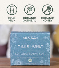 Chagrin Valley Baby Shampoo Bar oats from Amish farms highlight soothing oats for sensitive skin