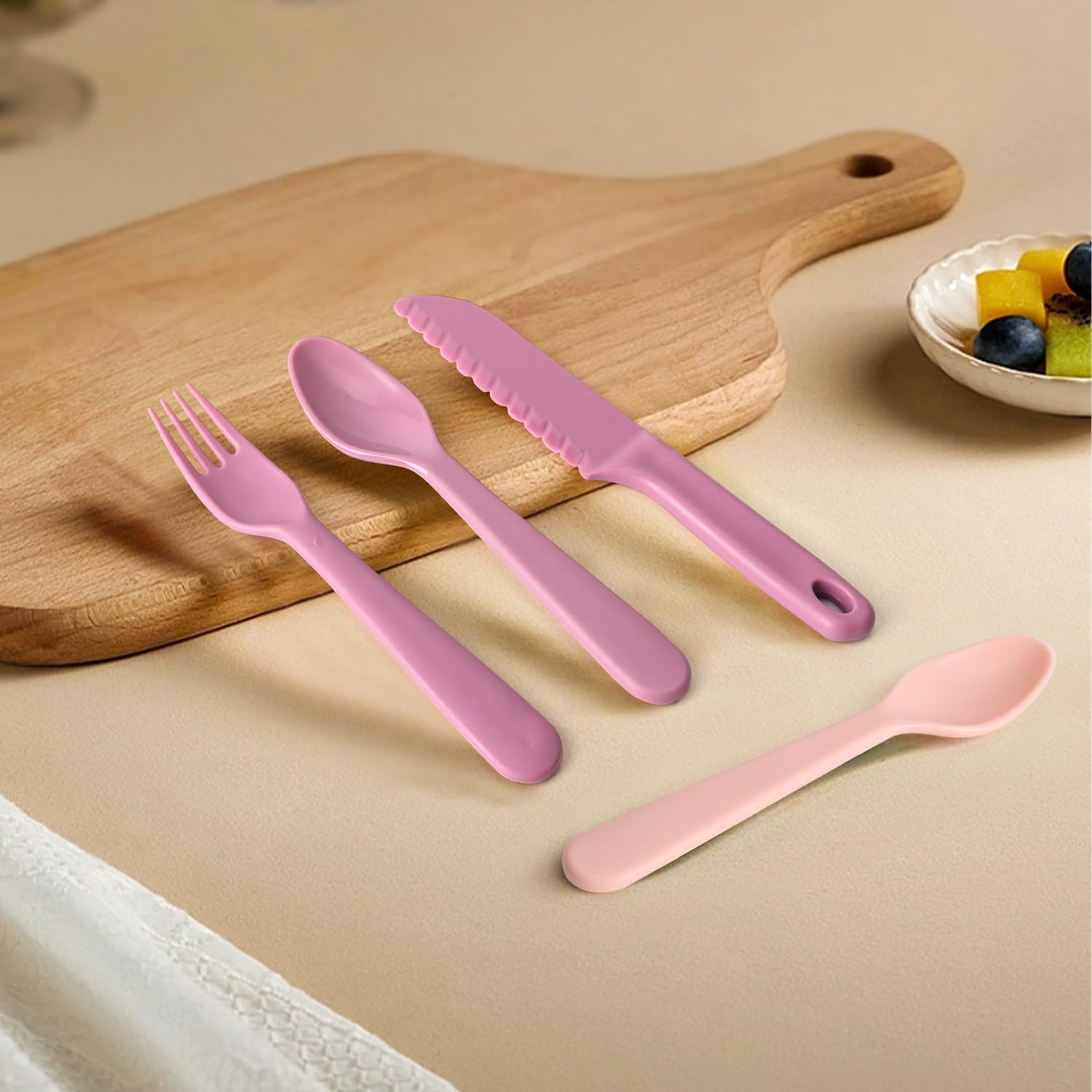 ChaLeeMoo toddler safe utensils with smooth edges for safe grip