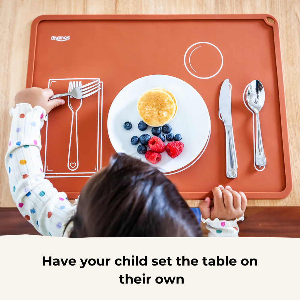 Chamos two-pack placemat provides ample coverage at mealtime.