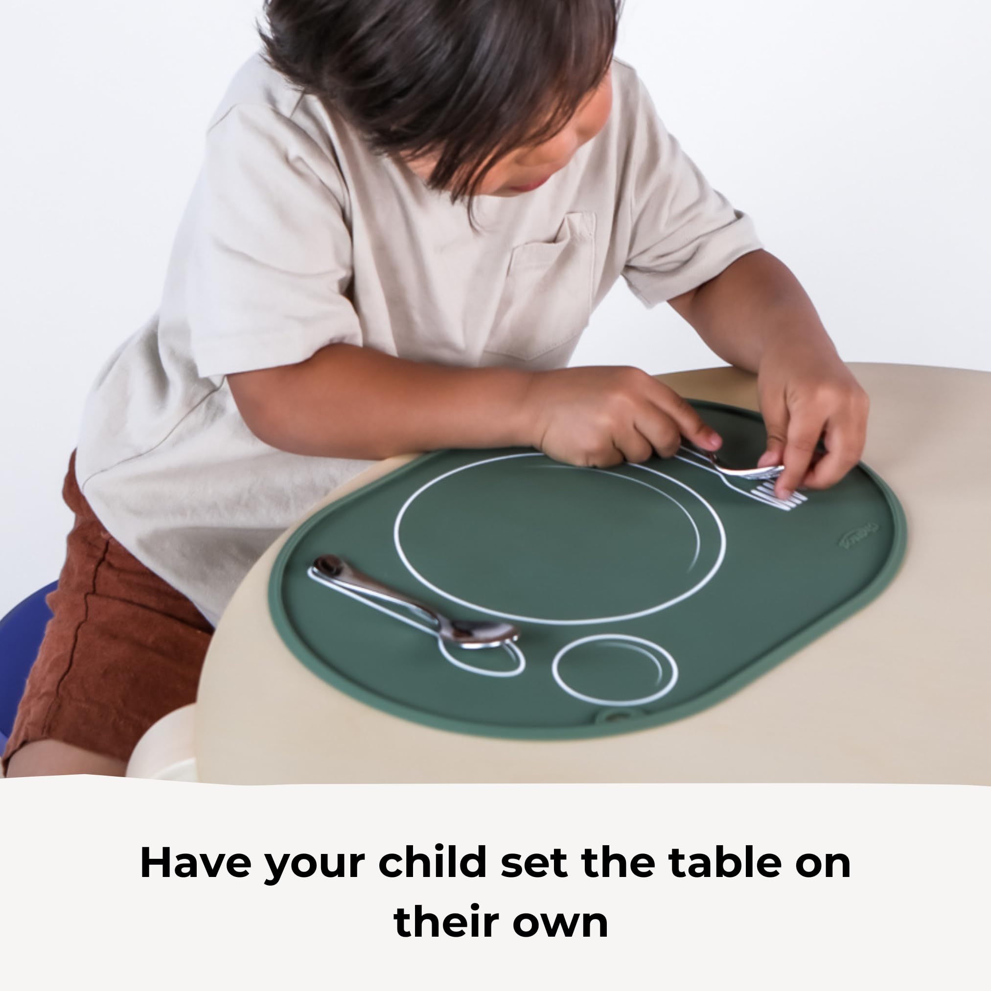Chamos Sage placemat ideal for restaurants to keep dining neat.