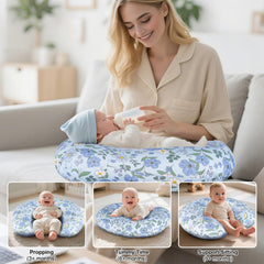 CHANGX3KB nursing pillow front view demonstrating stable support during feeding