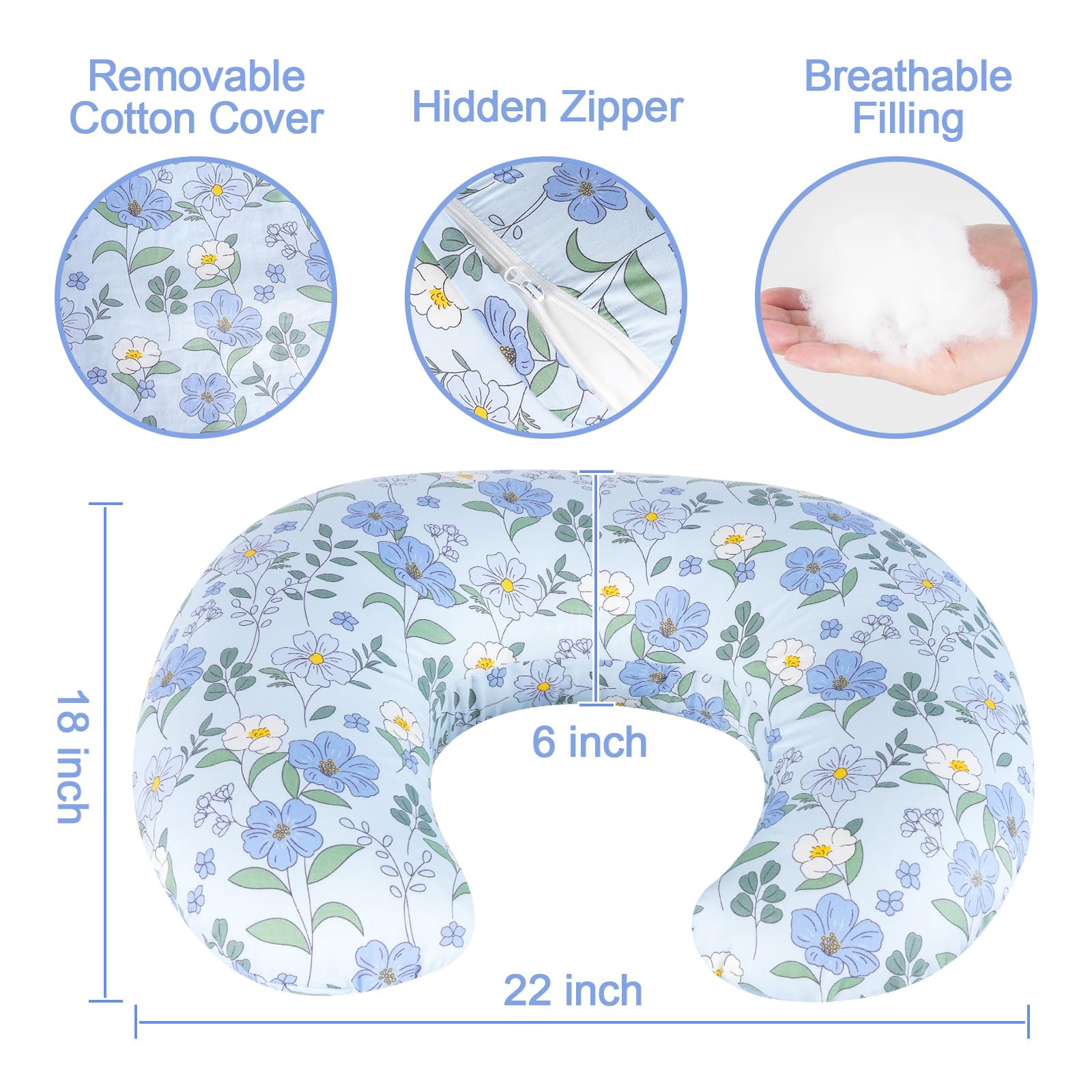 CHANGX3KB nursing pillow machine-washable cover enables quick cleaning