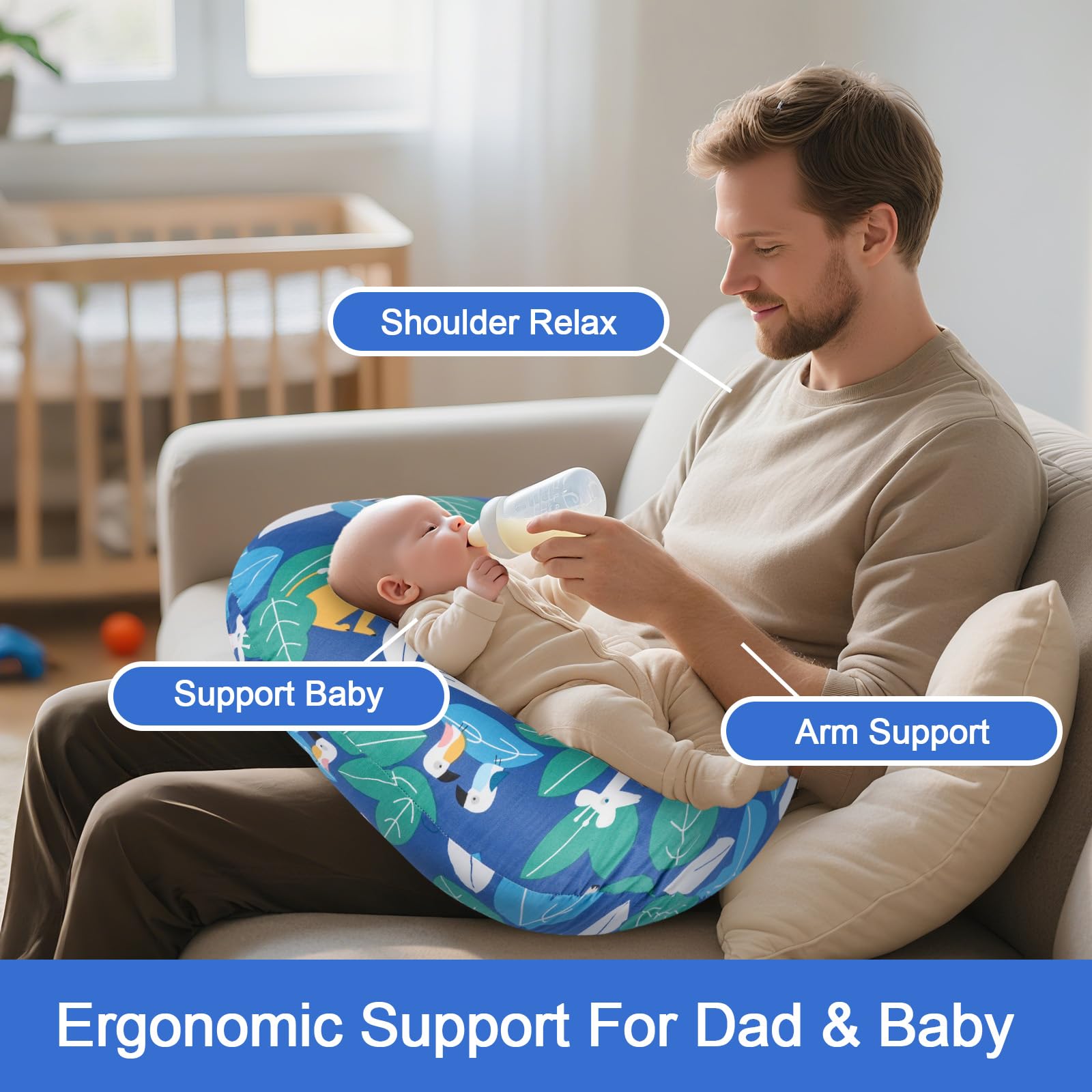 CHANGX3KB nursing pillow used for tummy time and propping.