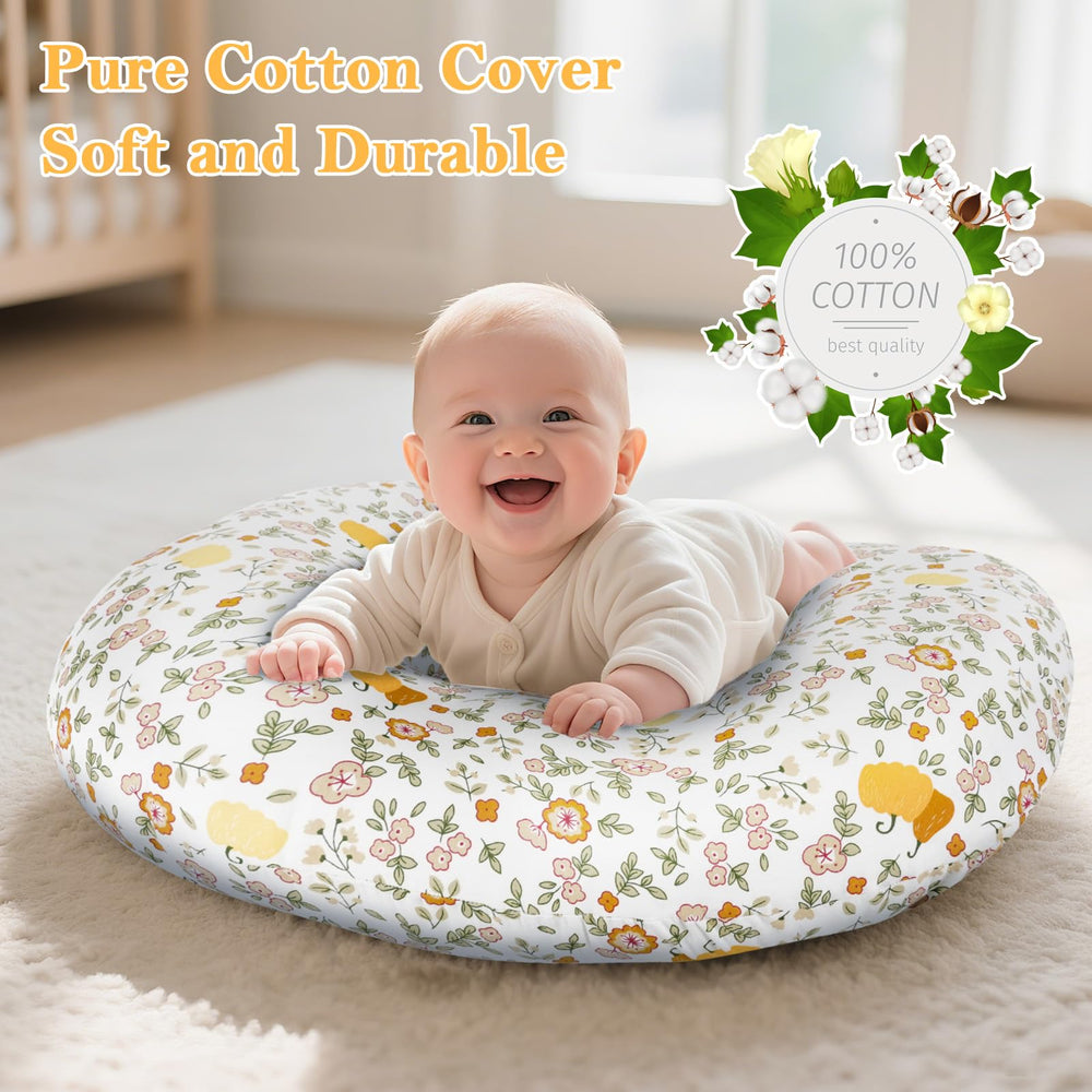 CHANGX3KB nursing pillow supports tummy time with baby propping