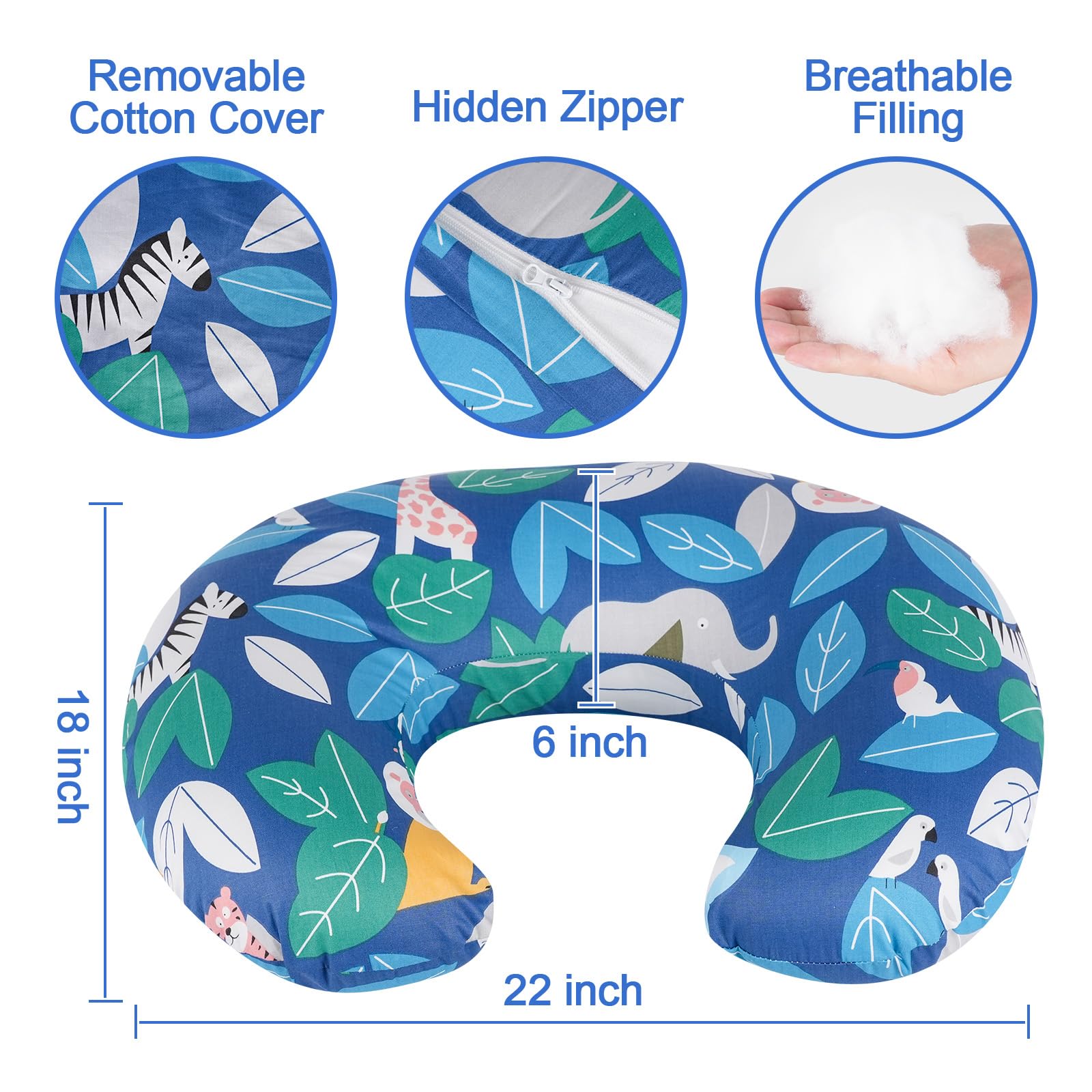 CHANGX3KB nursing pillow vacuum-packed for easy travel.