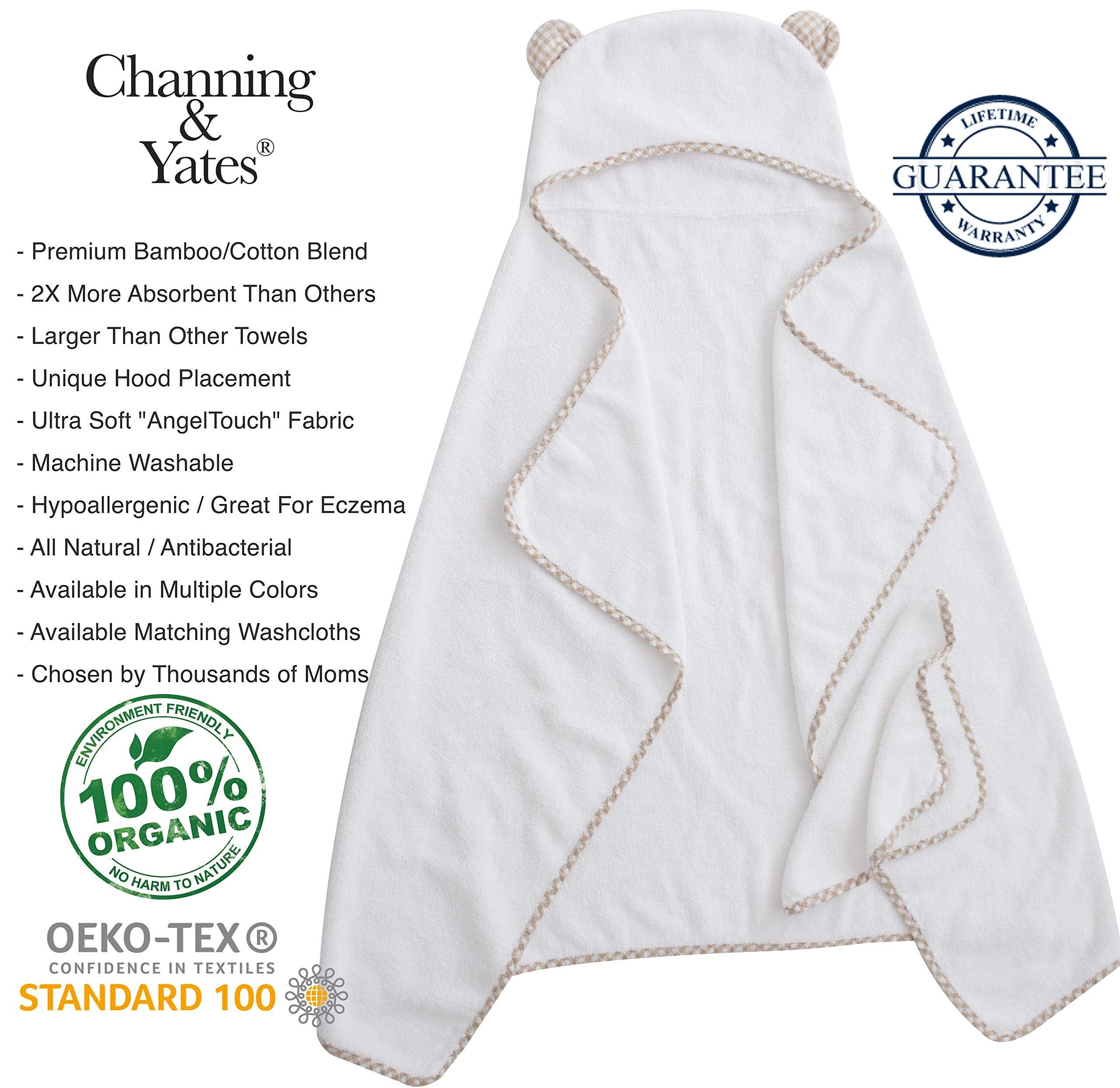 Channing & Yates baby washcloth closeup highlighting soft, absorbent fibers for gentle cleansing.