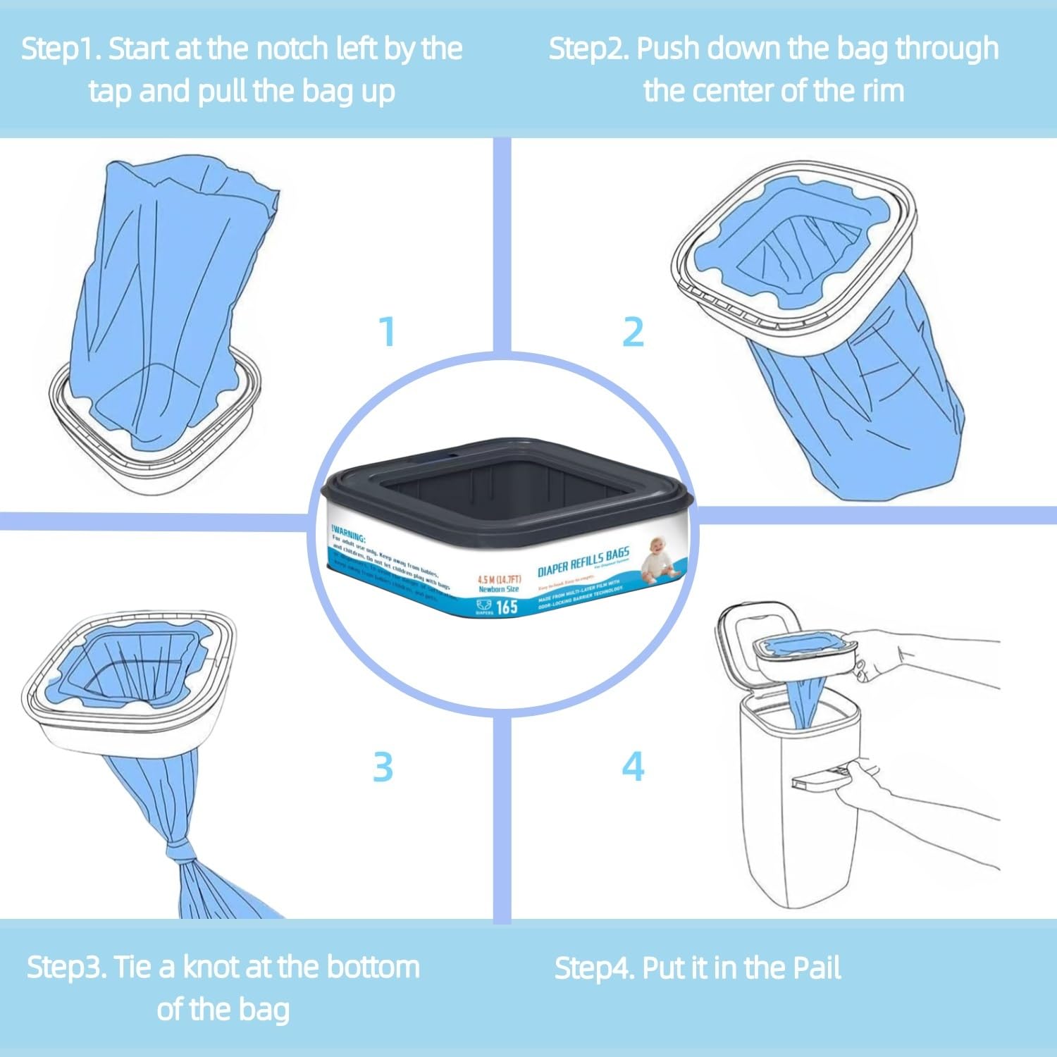 Chariholis six-pack refill set provides long-lasting supply for busy families