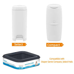 Chariholis square refill capacity of 270 newborn diapers for long use.