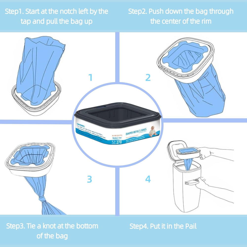 Chariholis square refill 7-layer design for tear resistance and containment.
