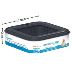 Chariholis square refill compatibility with Diaper Genie for easy fit.