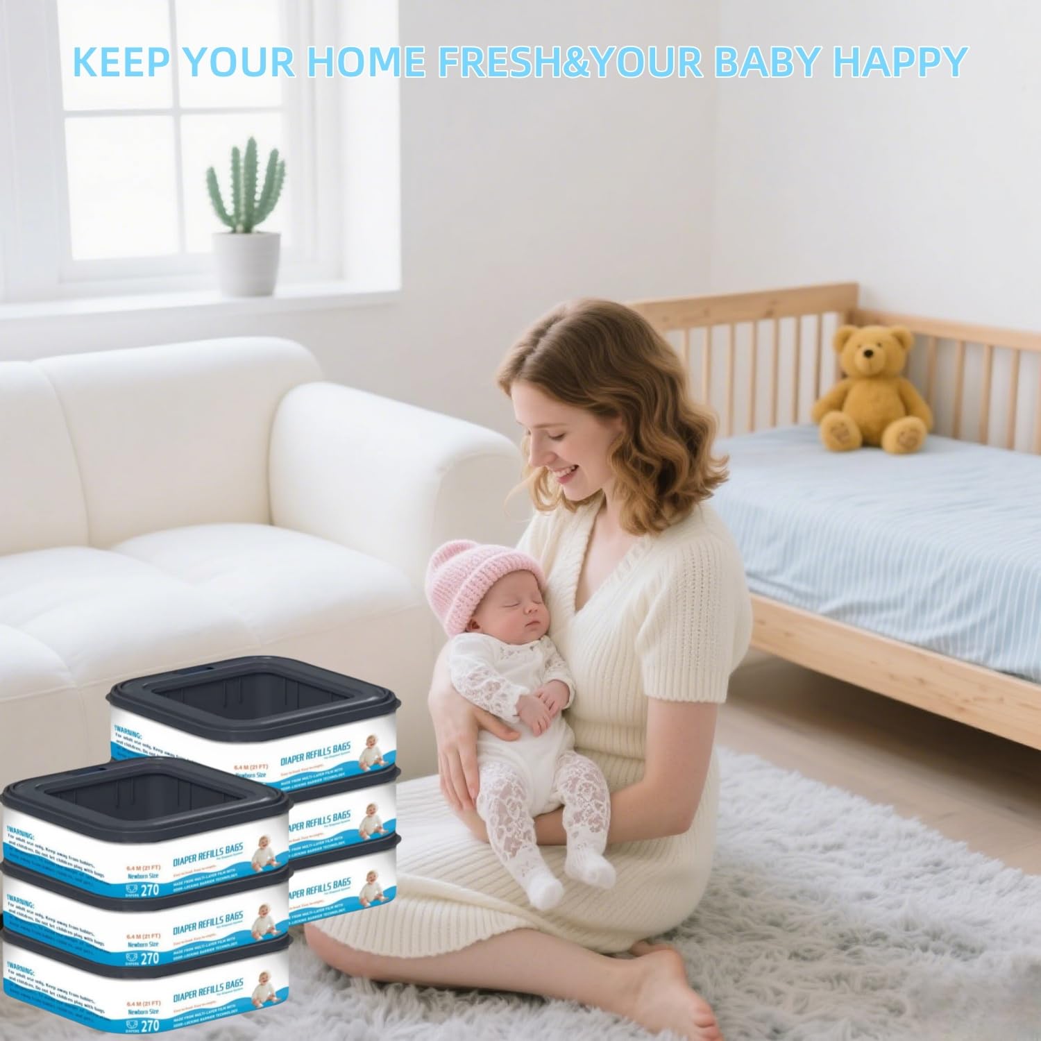 Chariholis square refill easy to cut and tie for hygienic disposal.