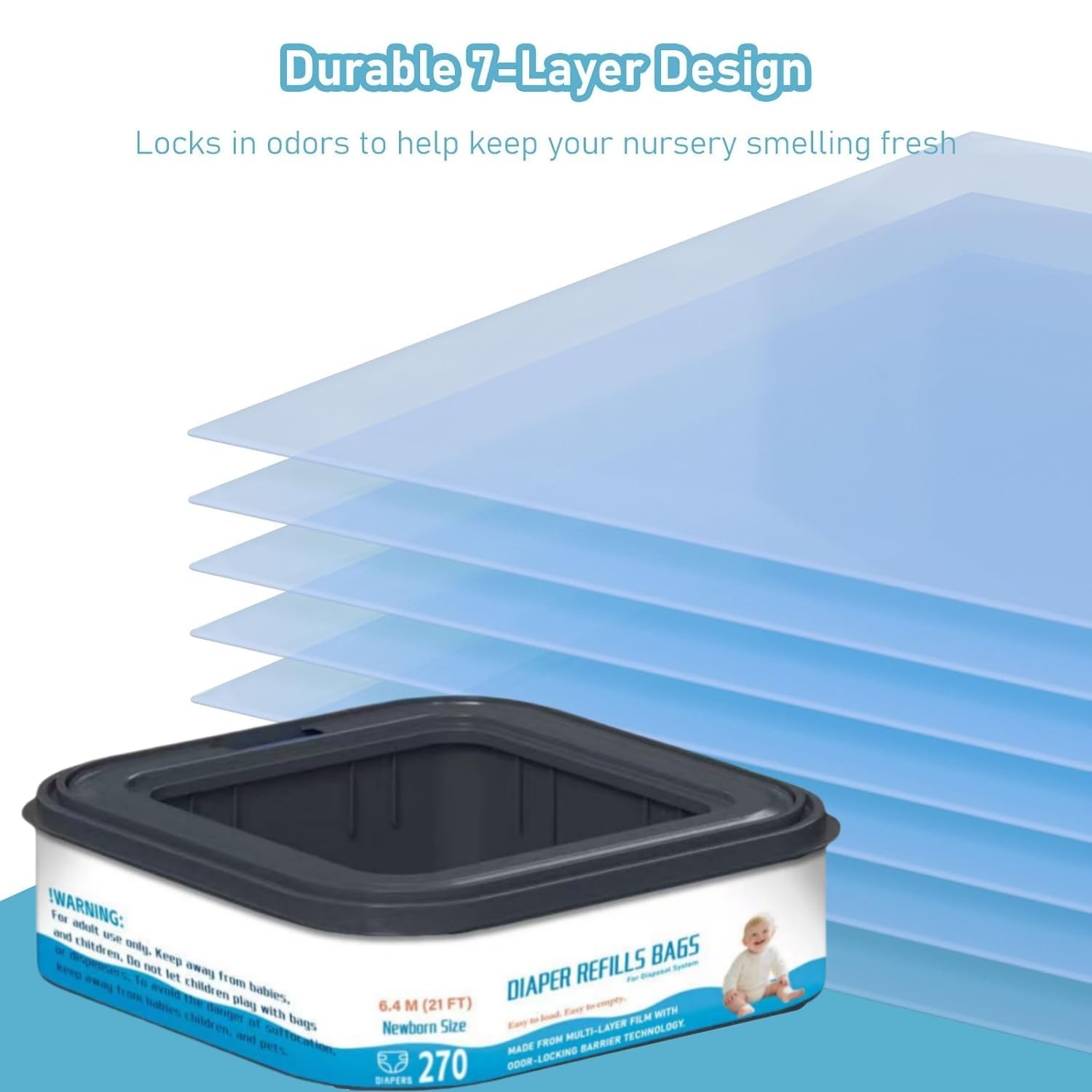 Chariholis square refill strong odor barrier for a fresher home.