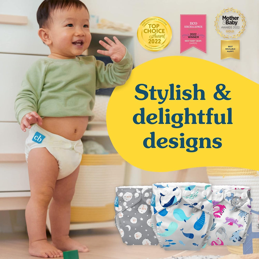 Charlie Banana adjustable waist snaps grow with baby for a long-lasting fit