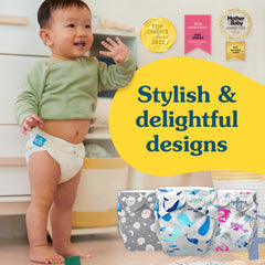 Charlie Banana Lullabies diaper leak-protection focuses on secure fit.