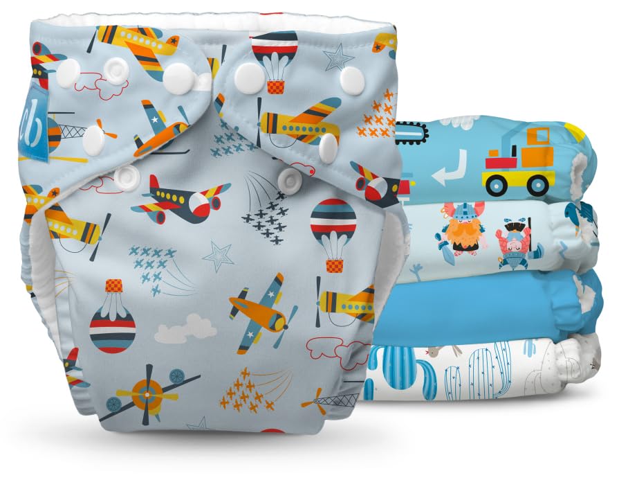 Charlie Banana Marvelous Adventures diaper shell with edge-to-edge softness protects delicate baby skin.