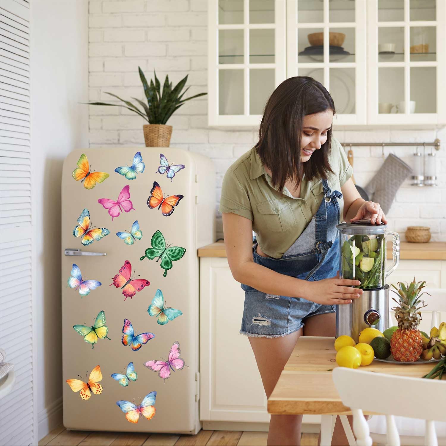 CharmFlo butterfly wall decal ceiling accents shows floating butterfly decor for ceilings.