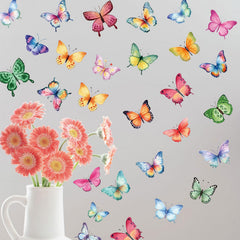 CharmFlo butterfly wall decal sheet 01 adds soft pastel whimsy to kids' walls.