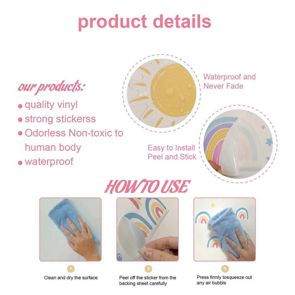 CharmFlo Confetti wall stickers removable with no residue on surfaces