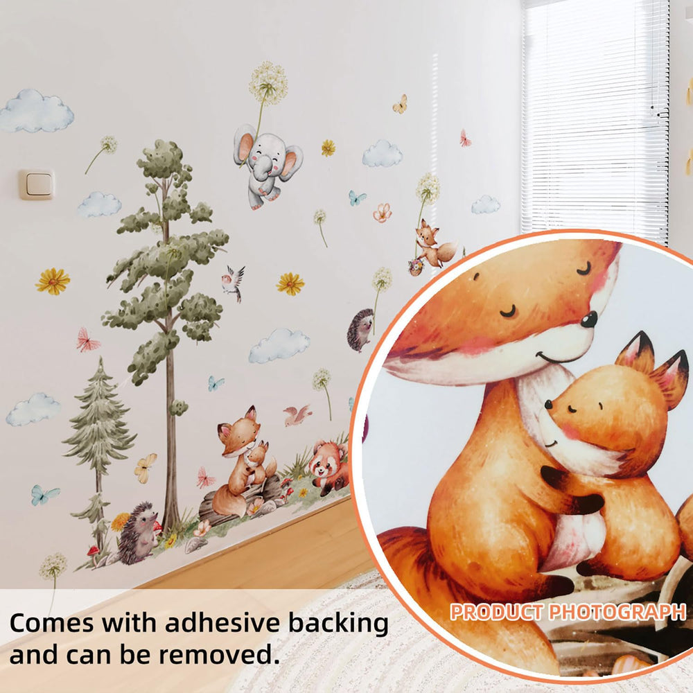 CharmFlo fox vinyl wall decal creates whimsical classroom accent