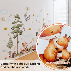 CharmFlo fox vinyl wall decal creates whimsical classroom accent