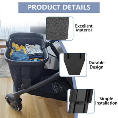 CharmPacks lower-connectors attachment for Cybex Gazelle S increases usable stroller space