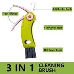 Charunee arc-shaped-handle design offers comfortable grip during cleaning