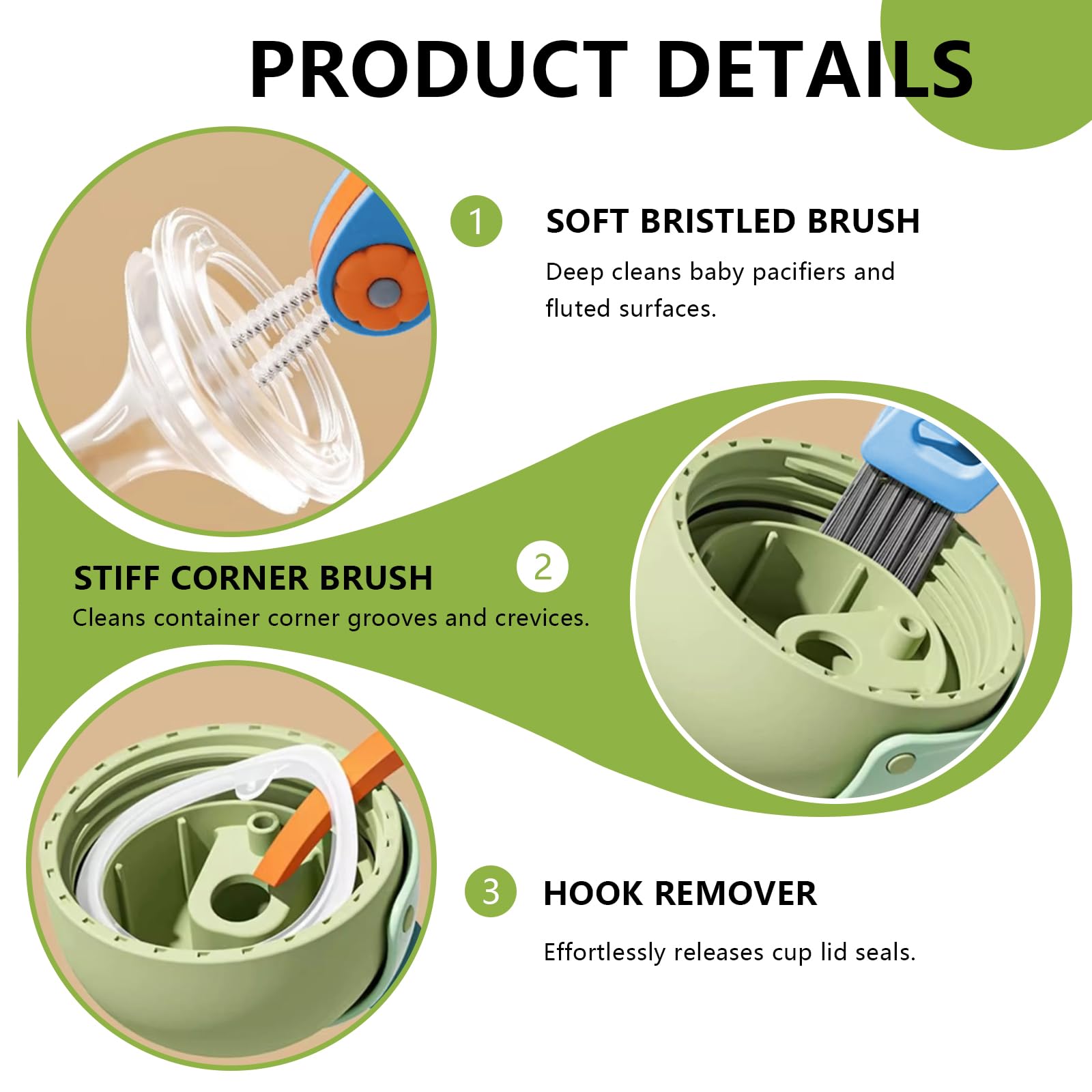 Charunee rotating-head cleaner shows 180-degree reach for tight corners
