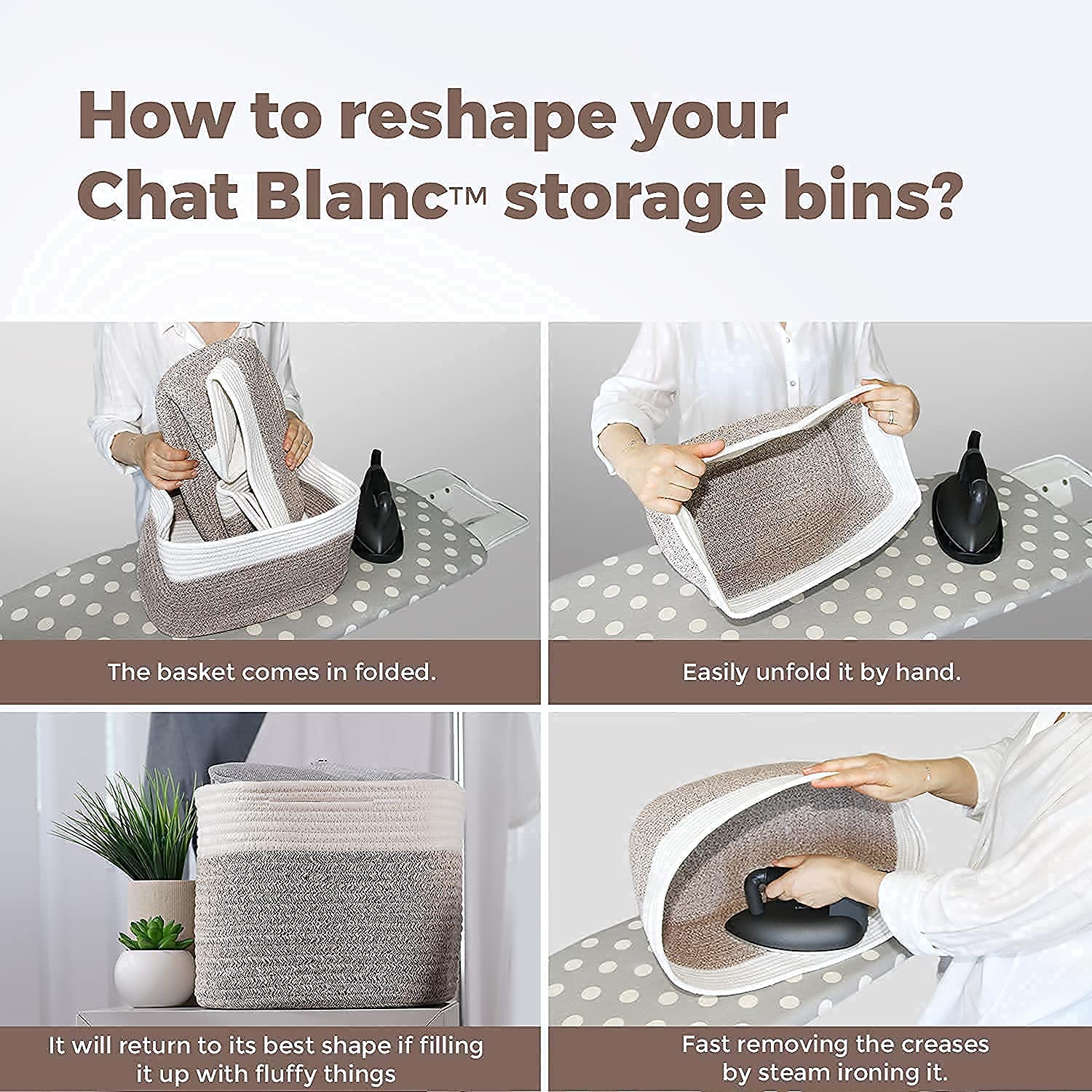 CHAT BLANC close-up of cotton rope highlights durable texture and versatility.