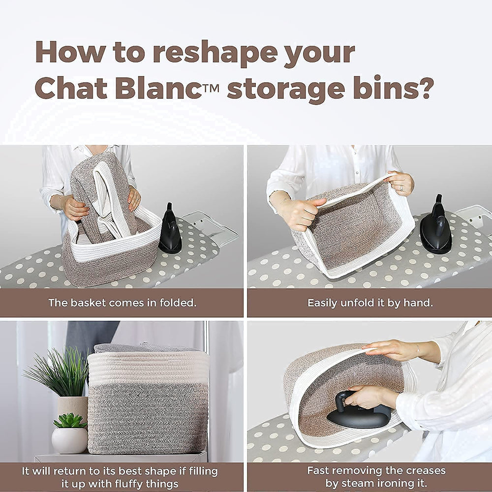 CHAT BLANC close-up of cotton rope highlights durable texture and versatility.